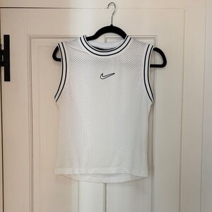 Nike Women's Tennis White Mesh Tank Top